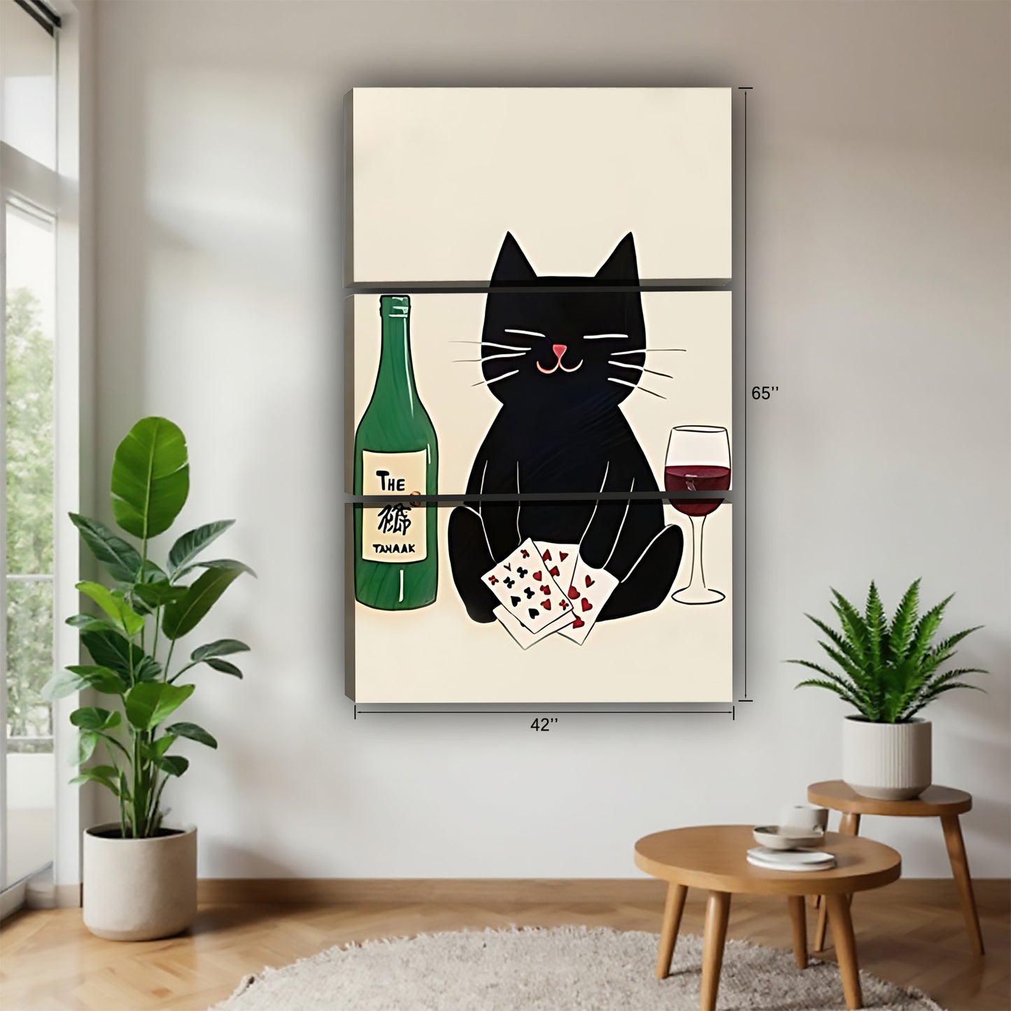 Funny Cat Art - Canvas Wall Art - Abstract Funny Living Room Decor| Liberty Signs #SZ093