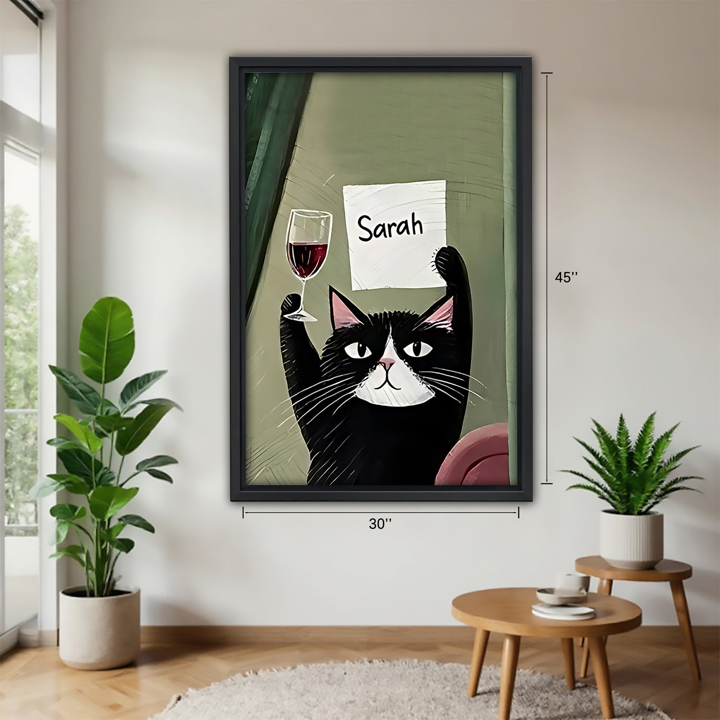 Funny Cat Art - Canvas Wall Art - Abstract Funny Living Room Decor| Liberty Signs #SZ094