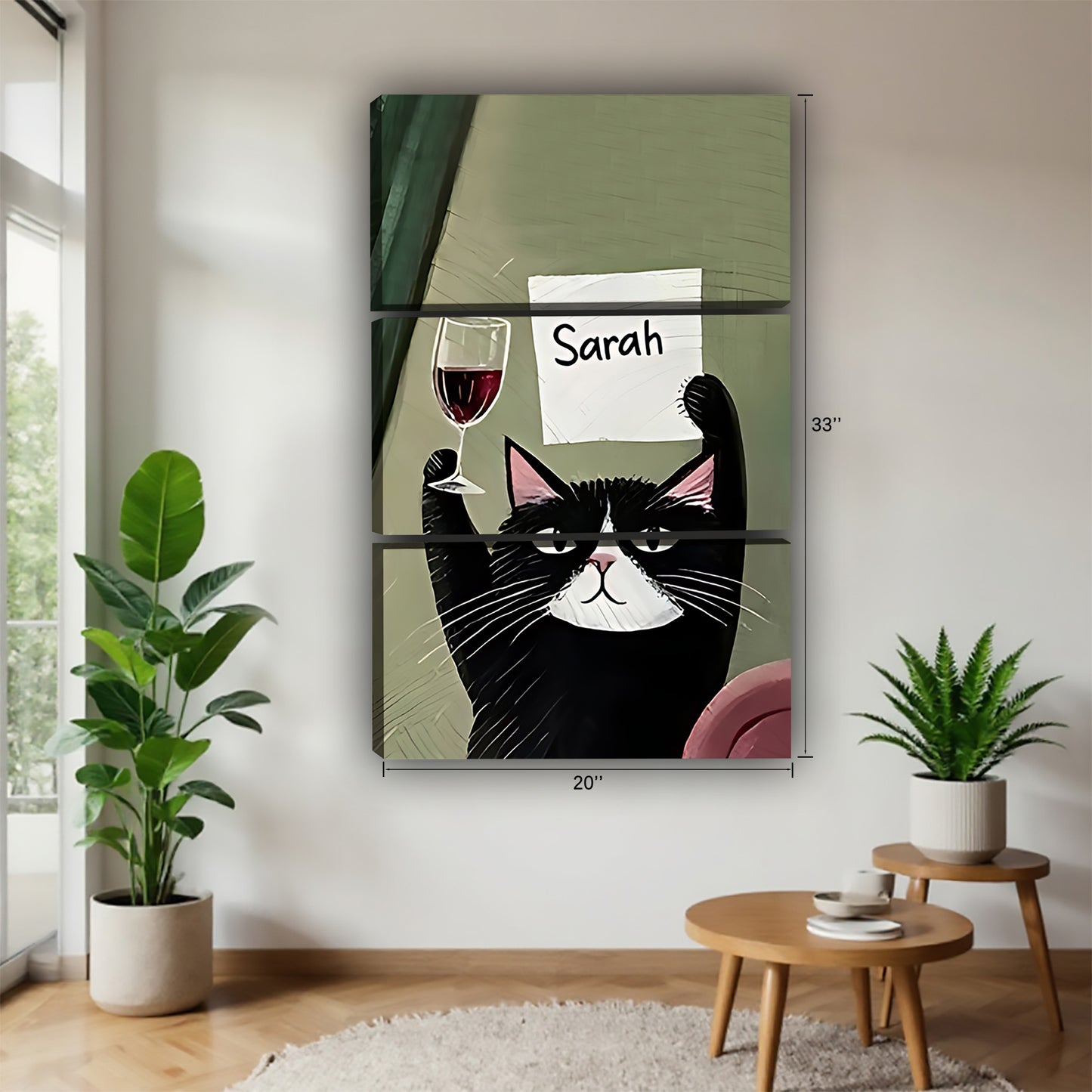Funny Cat Art - Canvas Wall Art - Abstract Funny Living Room Decor| Liberty Signs #SZ094