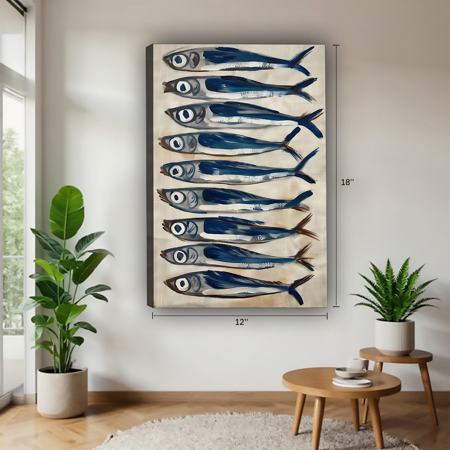 Funny Fish Art - Canvas Wall Art - Abstract Funny Living Room Decor| Liberty Signs #SZ100