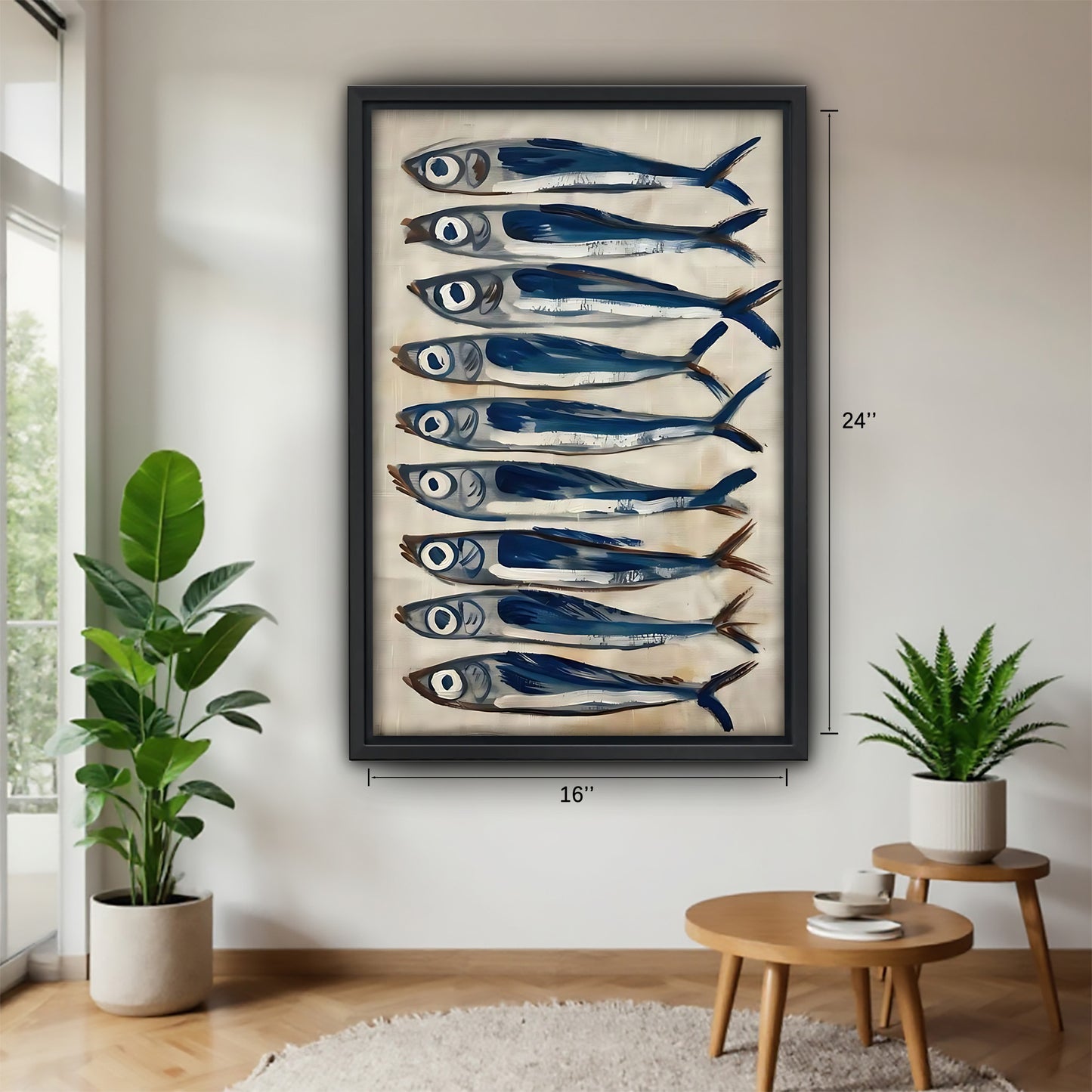 Funny Fish Art - Canvas Wall Art - Abstract Funny Living Room Decor| Liberty Signs #SZ100
