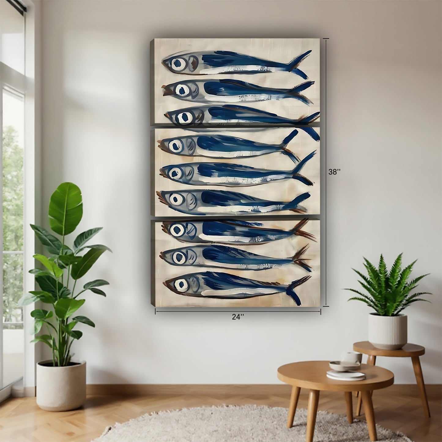 Funny Fish Art - Canvas Wall Art - Abstract Funny Living Room Decor| Liberty Signs #SZ100
