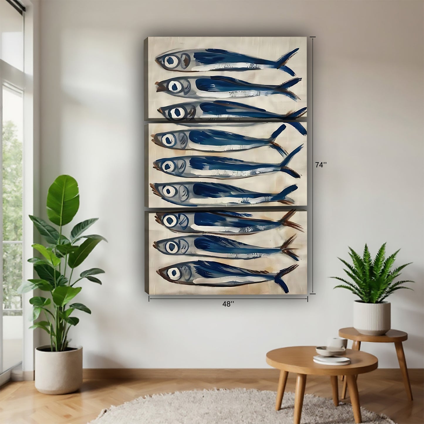 Funny Fish Art - Canvas Wall Art - Abstract Funny Living Room Decor| Liberty Signs #SZ100