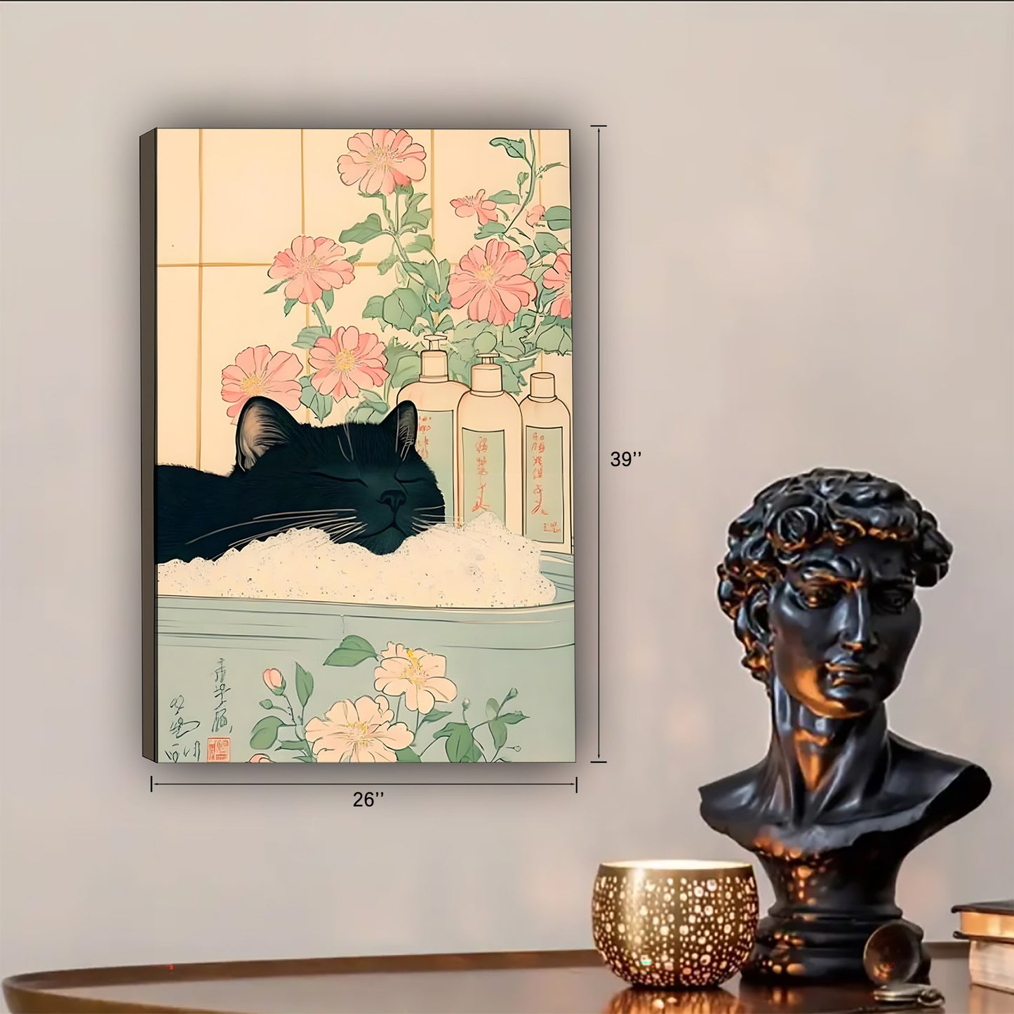Funny Cat Art - Canvas Wall Art - Abstract Funny Living Room Decor| Liberty Signs #SZ101