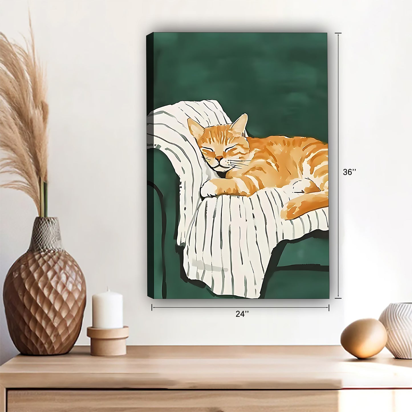 Funny Cat Art - Canvas Wall Art - Abstract Funny Living Room Decor| Liberty Signs #SZ117