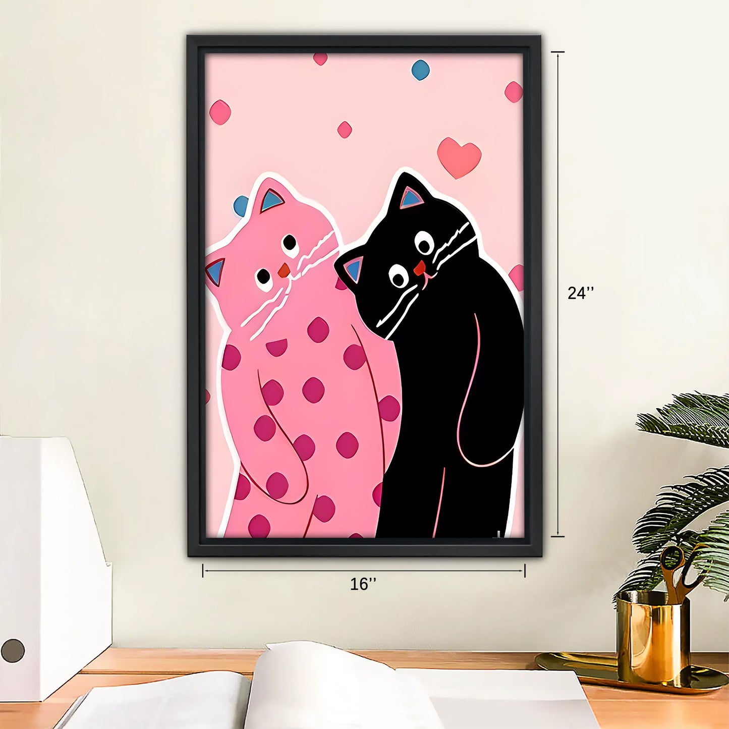 Funny Cat Art - Canvas Wall Art - Abstract Funny Living Room Decor| Liberty Signs #SZ122