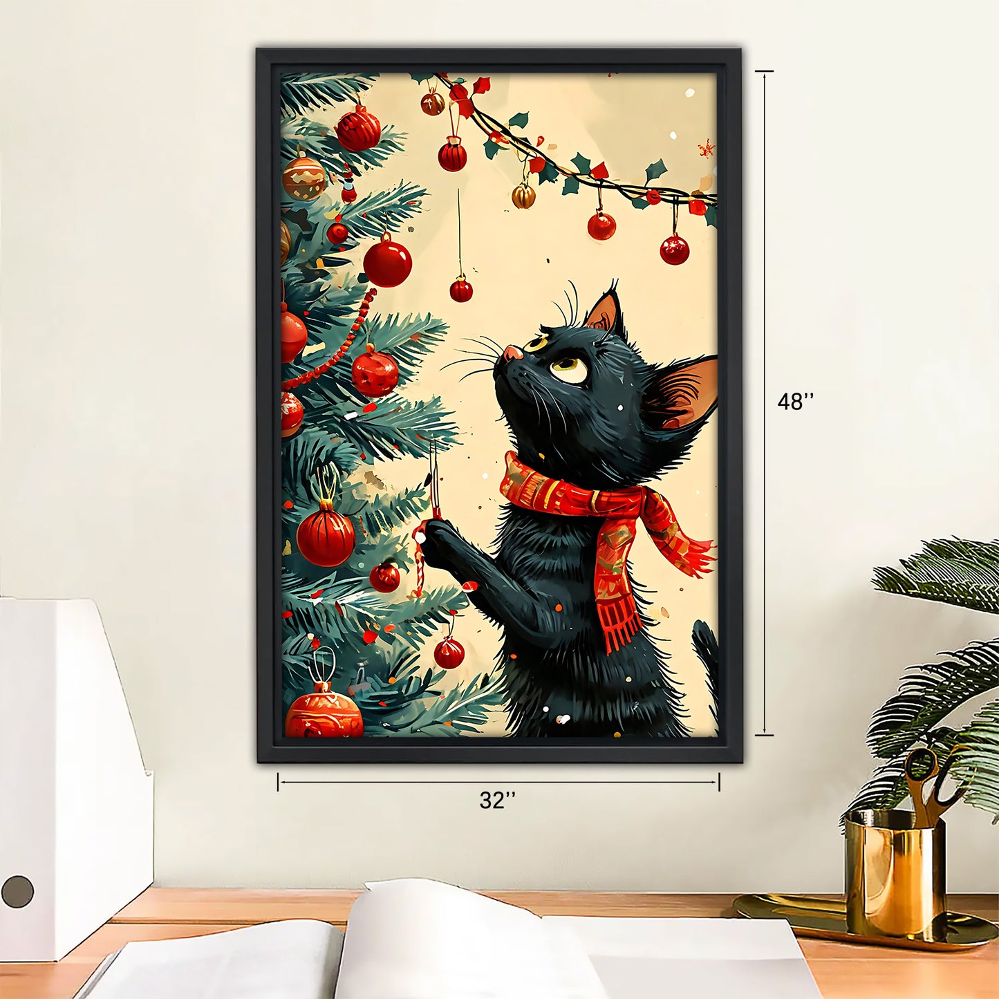 Funny Cat Art - Canvas Wall Art - Abstract Funny Living Room Decor| Liberty Signs #SZ123