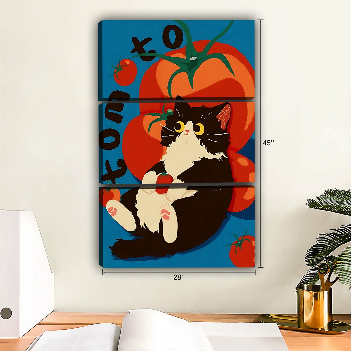 Funny Cat Art - Canvas Wall Art - Abstract Funny Living Room Decor| Liberty Signs #SZ126