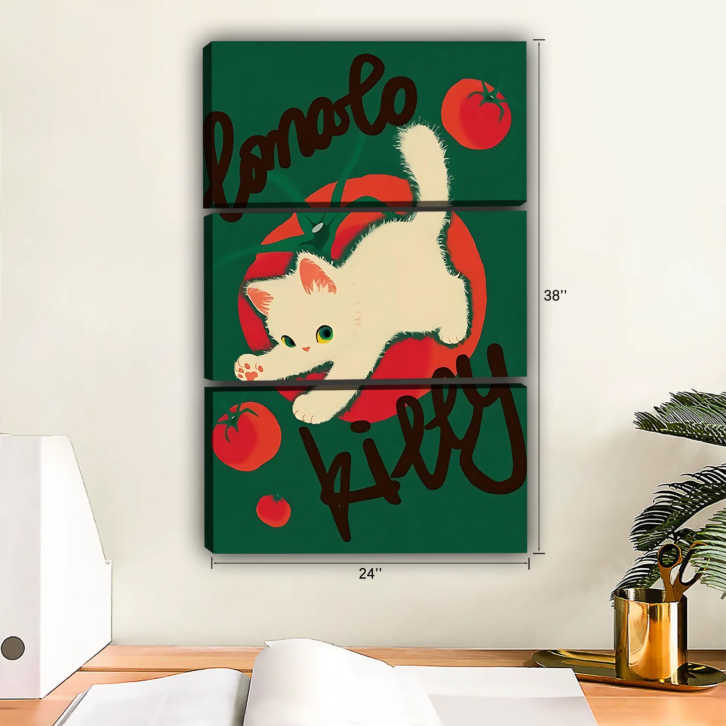 Funny Cat Art - Canvas Wall Art - Abstract Funny Living Room Decor| Liberty Signs #SZ127