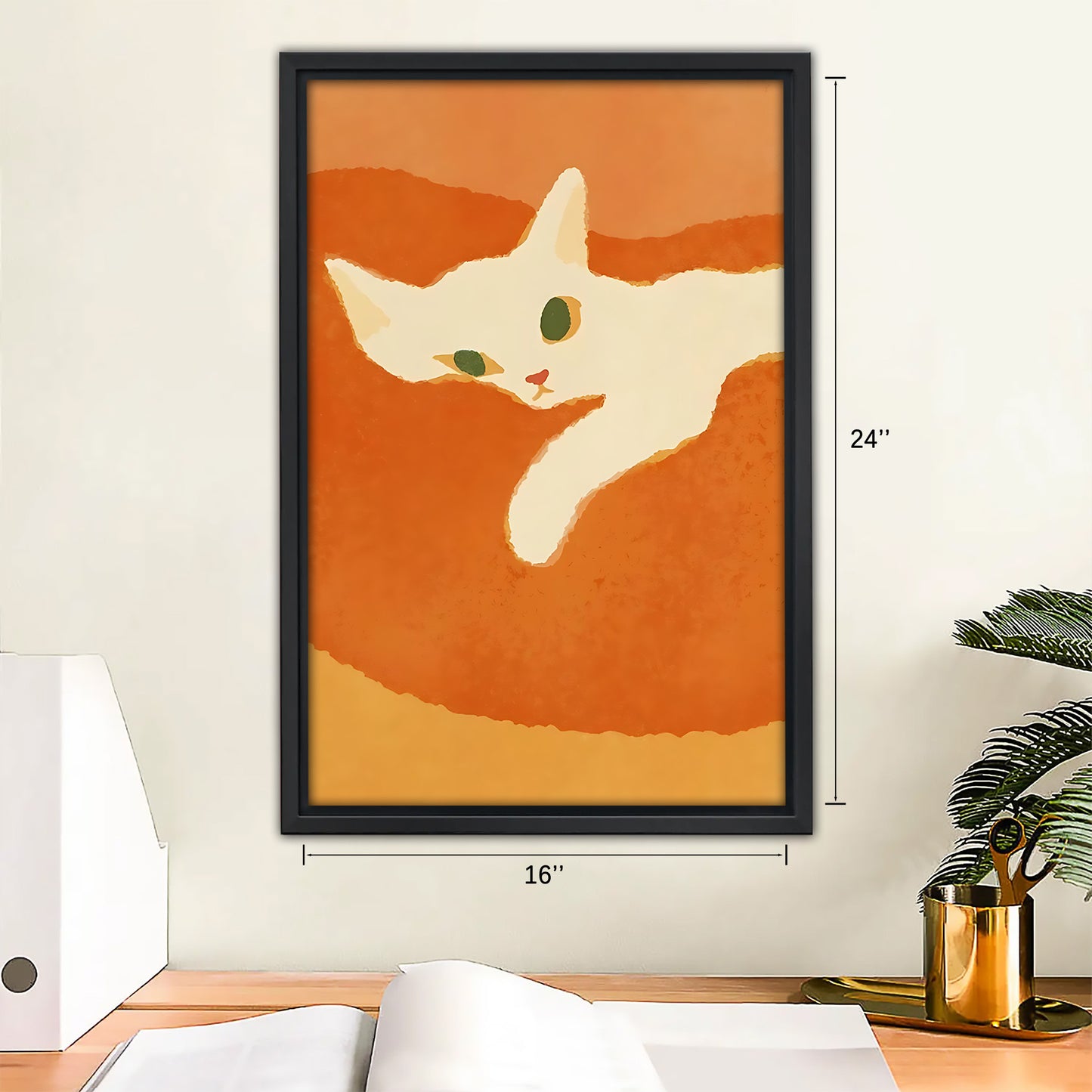 Funny Cat Art - Canvas Wall Art - Abstract Funny Living Room Decor| Liberty Signs #SZ128