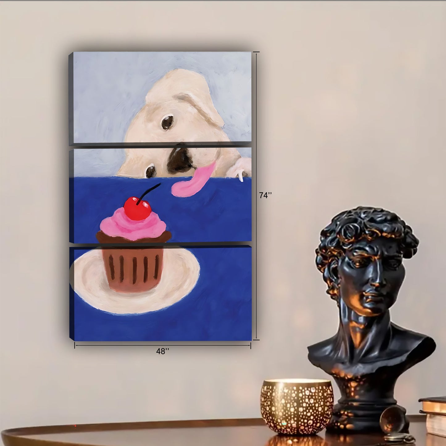 Funny Dog Art - Canvas Wall Art - Abstract Funny Living Room Decor| Liberty Signs #SZ151