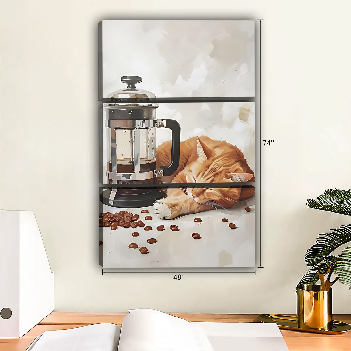 Funny Cat Art - Canvas Wall Art - Abstract Funny Living Room Decor| Liberty Signs #SZ182