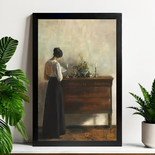 12x18 Beige Boho Framed Wall Art – Neutral Decorative Print for Bedroom or Gallery | Liberty Signs #M20049