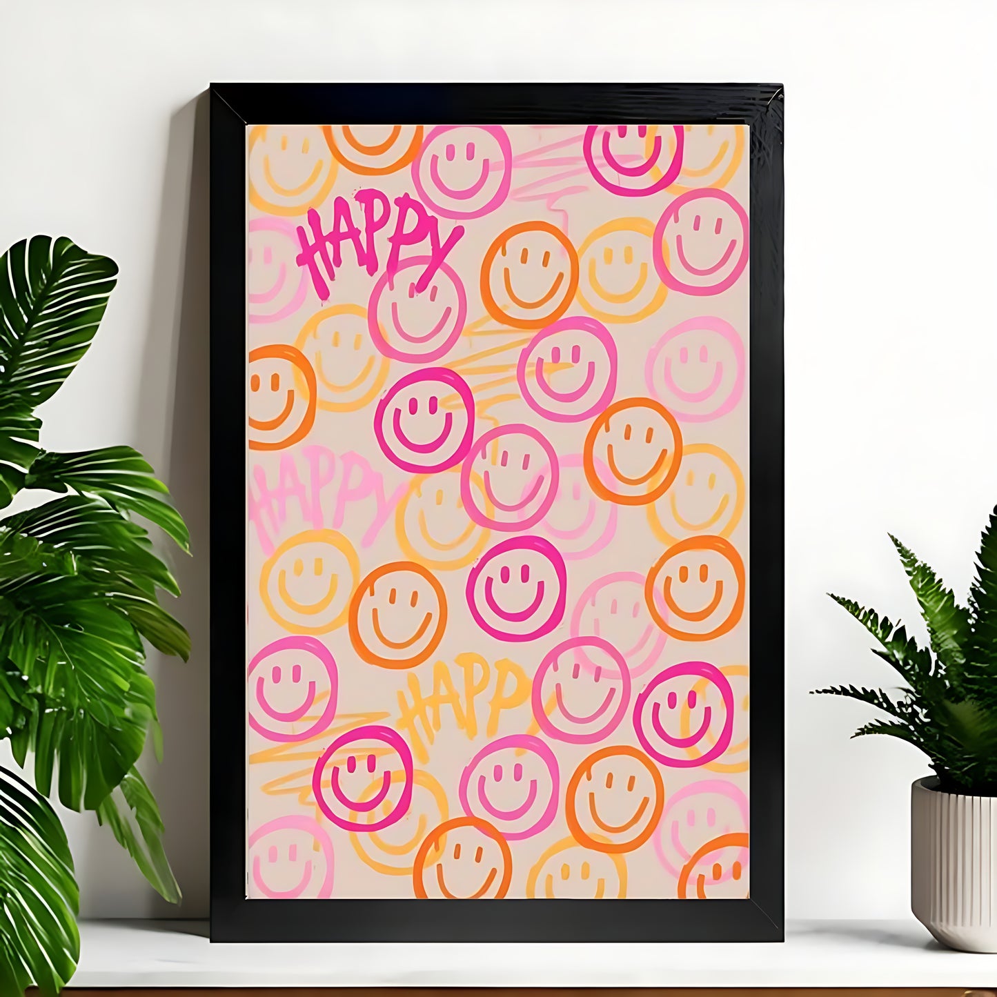 12x18 Neutral Abstract Framed Wall Art – Minimalist Line Art for Office or Studio | Liberty Signs#M3116