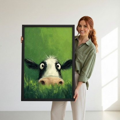 Curious Cow Canvas Wall Art L6253