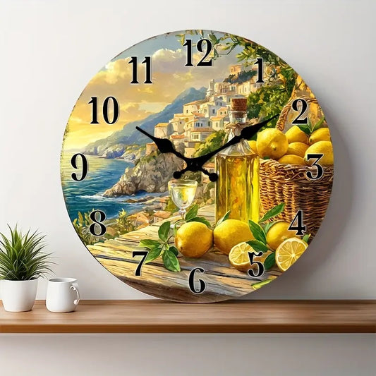 10x10 Decorative Wall Clock  – Ticking Wooden Wall Clock for Living Room or Hallway | Liberty Signs#S1002