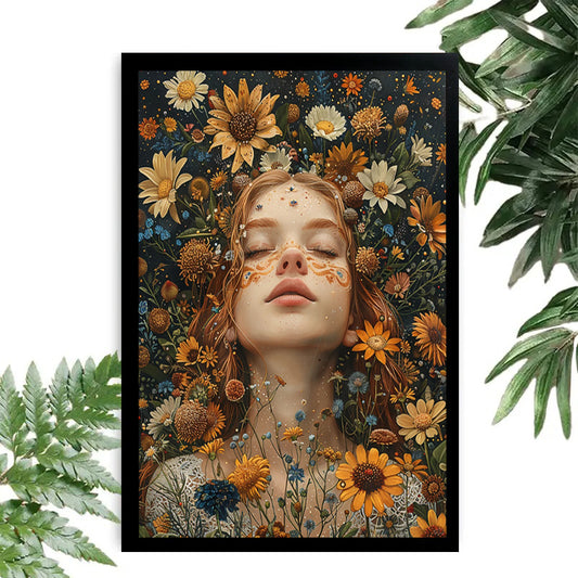 12x18 Beige Boho Framed Wall Art – Neutral Decorative Print for Bedroom or Gallery | Liberty Signs #M20023