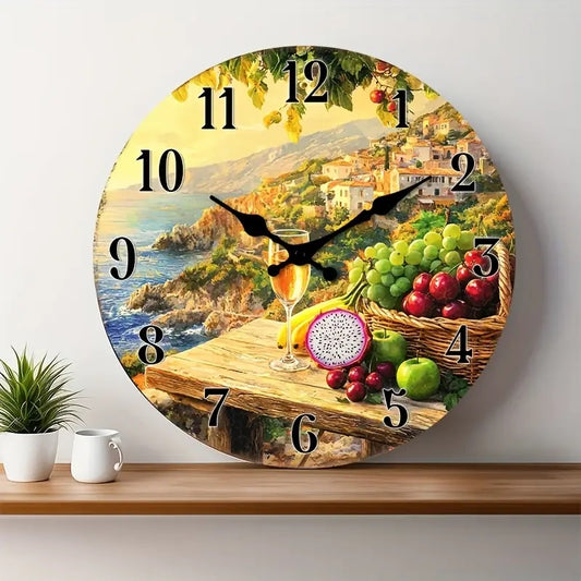 10x10 Decorative Wall Clock  – Ticking Wooden Wall Clock for Living Room or Hallway | Liberty Signs#S1003