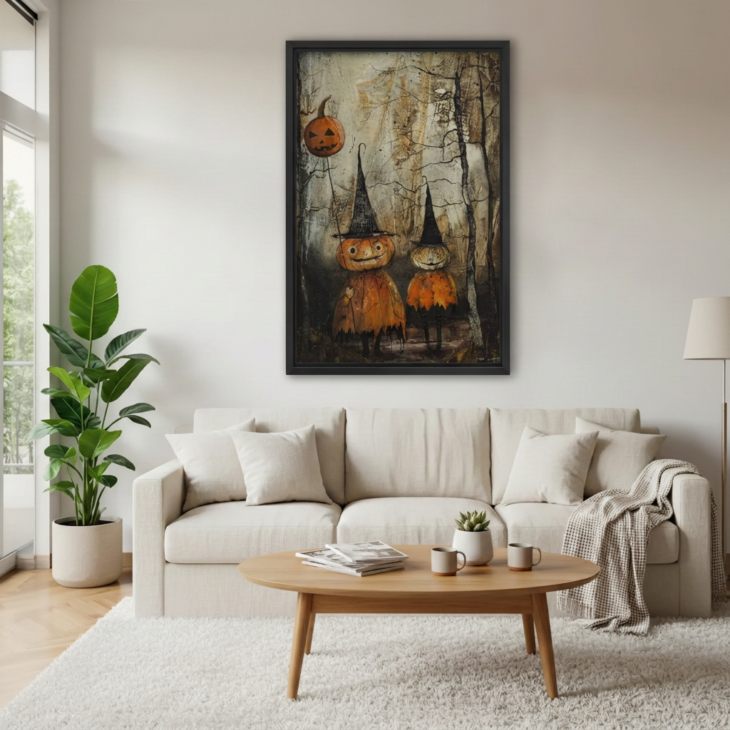 Pumpkin Witches Canvas Wall Art L6259