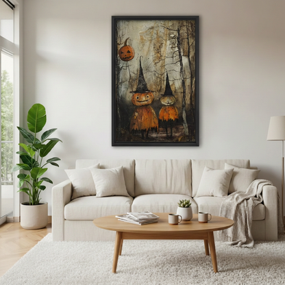 Pumpkin Witches Canvas Wall Art L6259