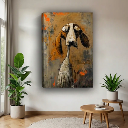 Long Face Hound Canvas Wall Art L6258