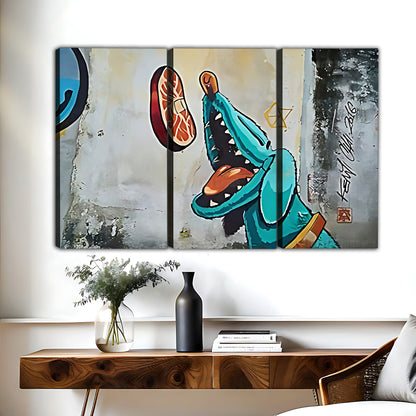 Street Art Sneaker Canvas Wall Art - Urban Graffiti Style Print| Liberty Signs #L306
