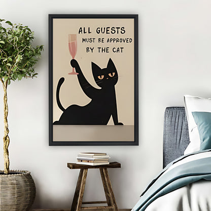 Black Cat Wall Sign – All Guests Must Be Approved| Liberty Signs #L897