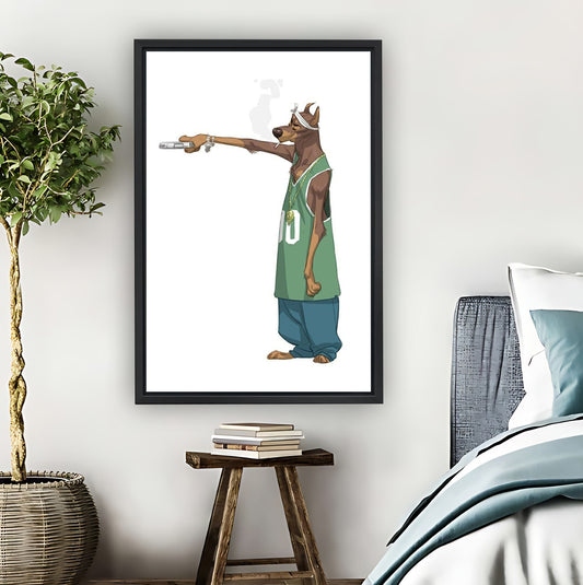 Funny Dog as Michael Jordan Parody Wall Art|Liberty Signs #L818