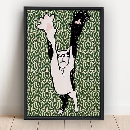 Cheering French Bulldog Art Print| Liberty Signs #L1620