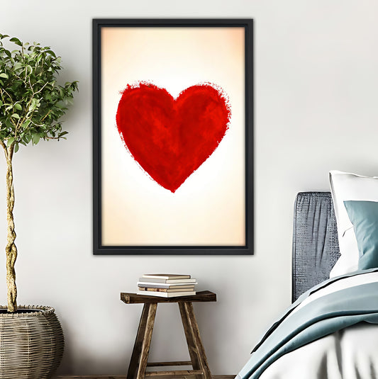 Bold Red Heart Art Print | Romantic Decor|Liberty Signs #L611