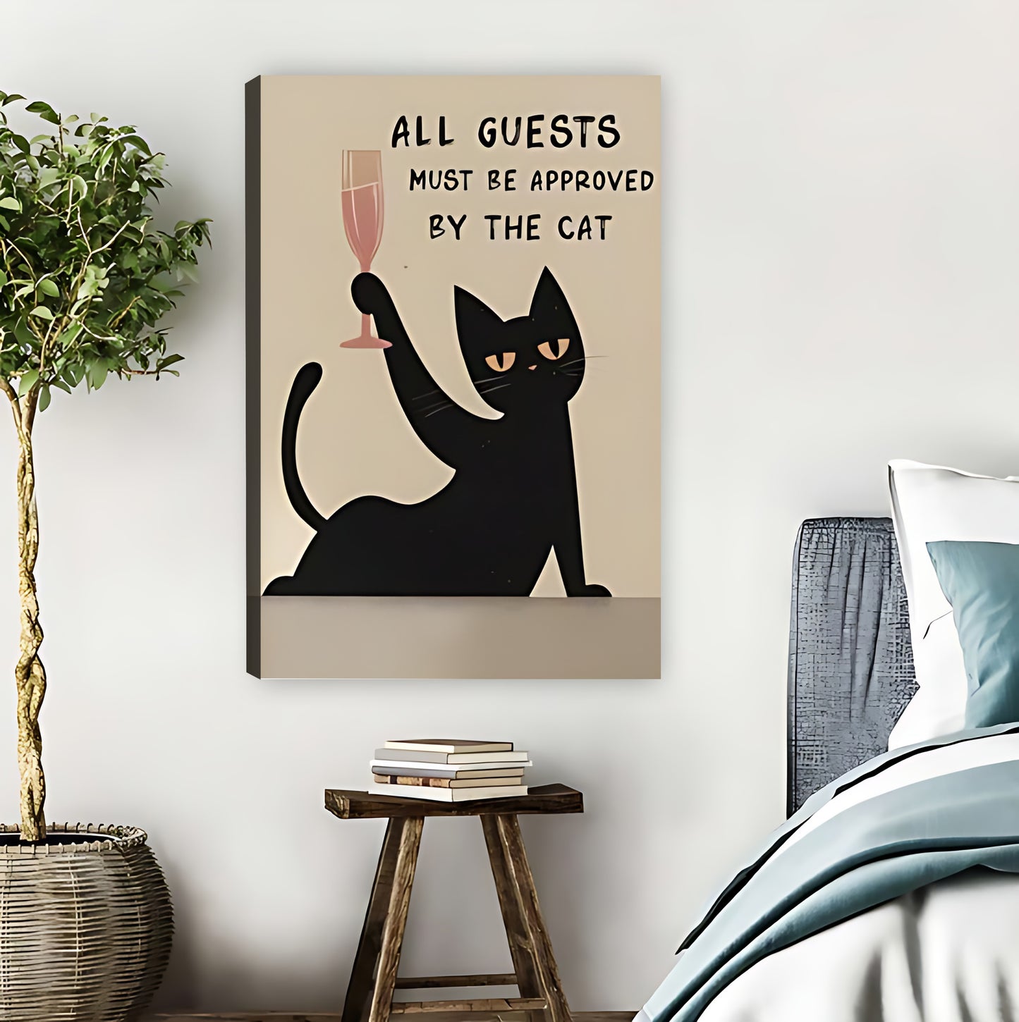 Black Cat Wall Sign – All Guests Must Be Approved| Liberty Signs #L897