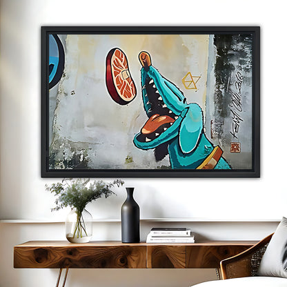 Street Art Sneaker Canvas Wall Art - Urban Graffiti Style Print| Liberty Signs #L306