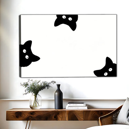 Minimalist Black Cat Wall Art Print | Modern Home Decor|Liberty Signs #L565