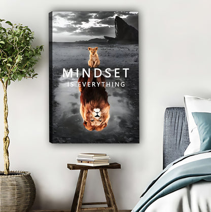 Mindset is Everything Cub & Lion Motivational Wall Art|Liberty Signs #L401