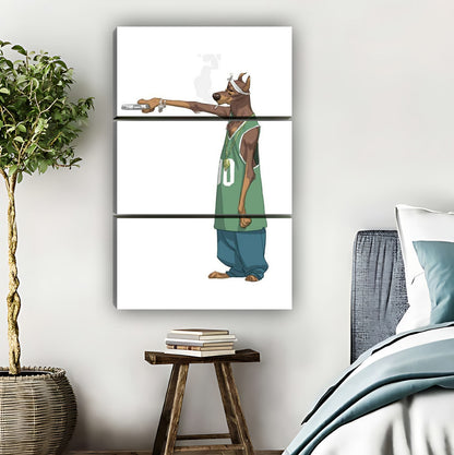 Funny Dog as Michael Jordan Parody Wall Art|Liberty Signs #L818