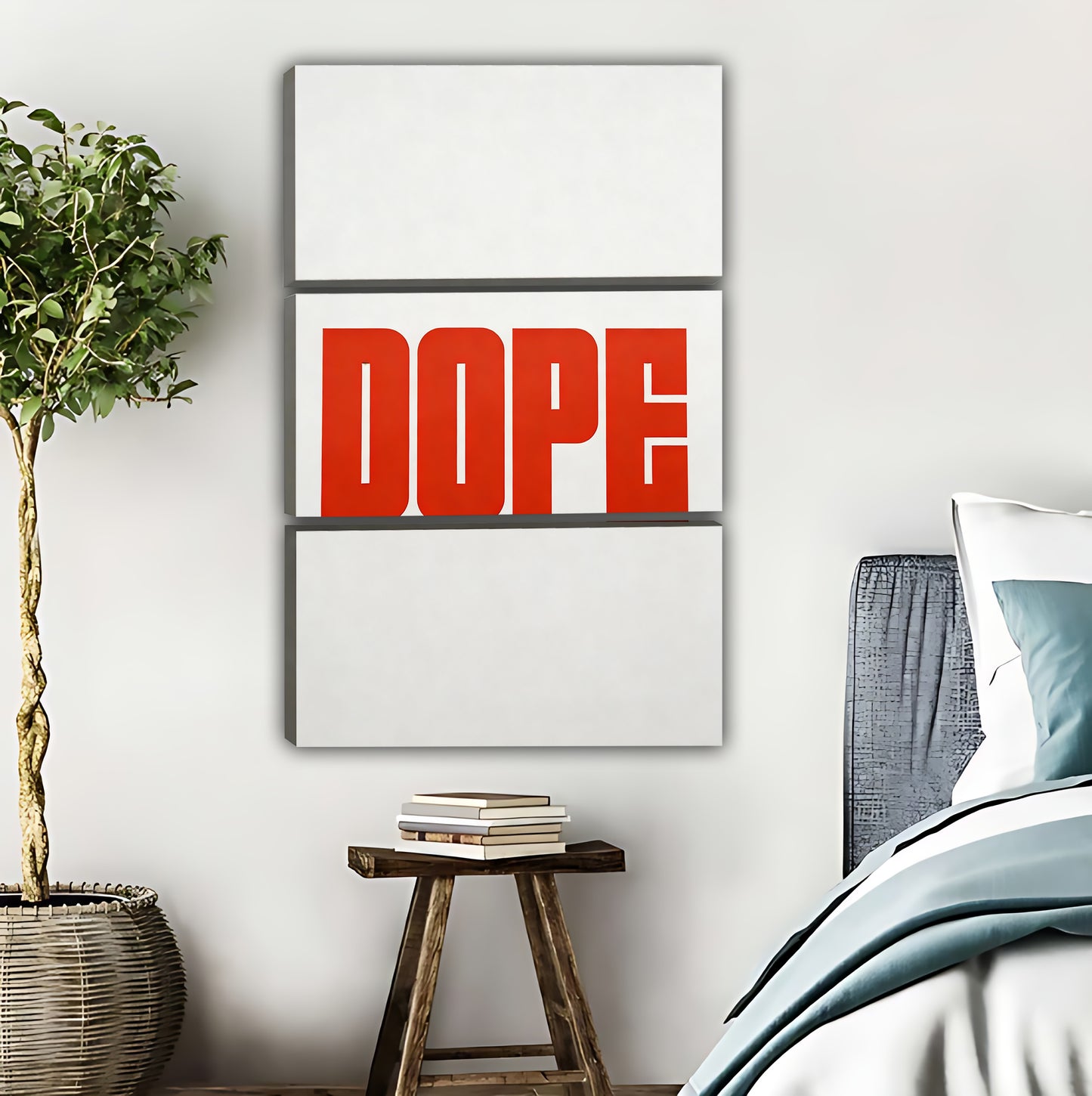Bold Red "DOPE" Typography Art Print | Modern Urban Wall Decor|Liberty Signs #L413