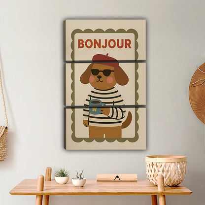Bonjour French Dog Coffee Art|Liberty Signs #L529