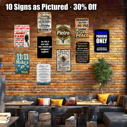 8x12 Warning Metal Sign – People Beyond This Point Metal Teneke Levha Duvar Dekoru(1/3/6/10 Pieces) | Liberty Signs #ZHA203