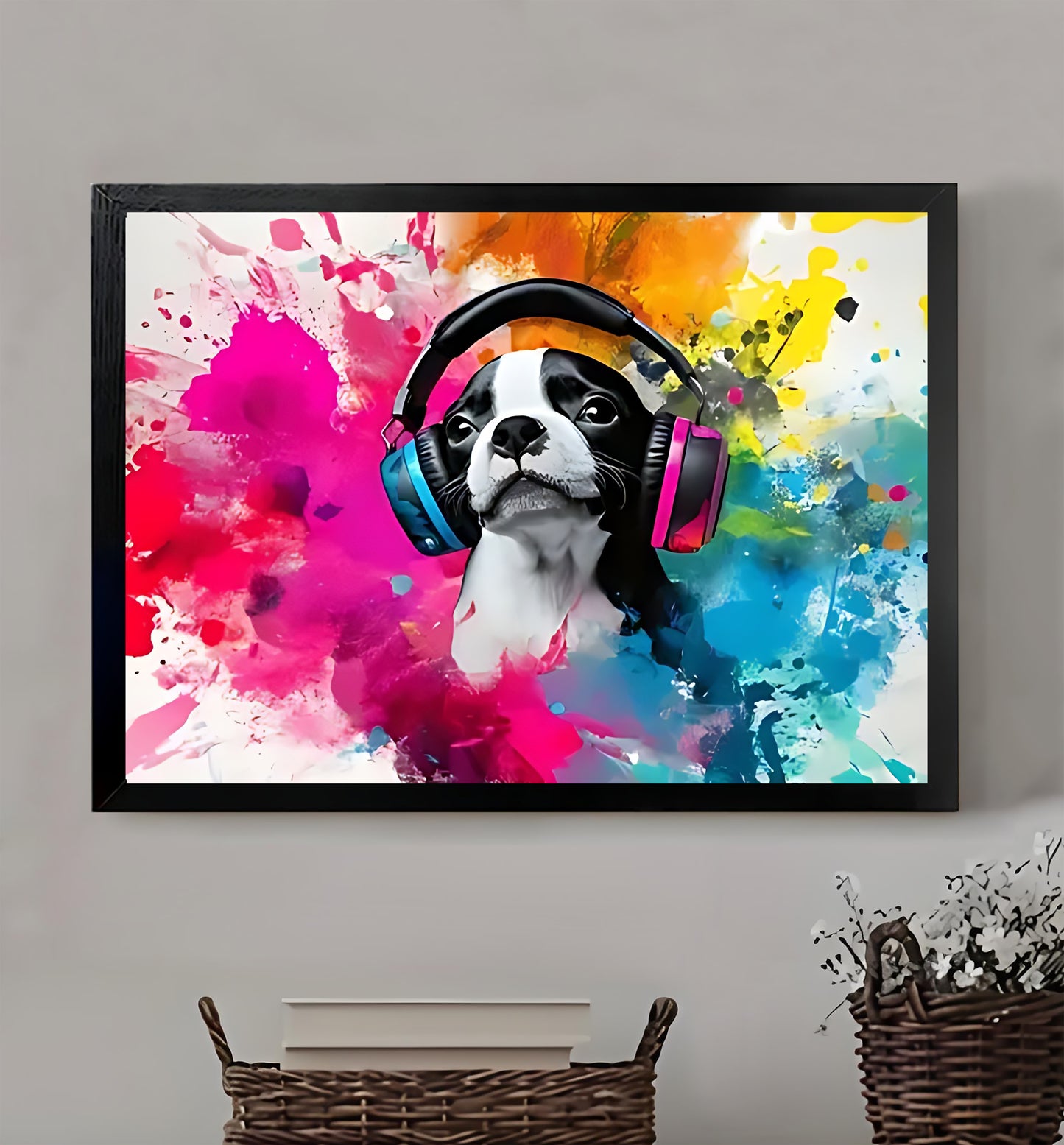 Neutral Abstract Framed Wall Art – Minimalist Line Art for Office or Studio | Liberty Signs #M3399