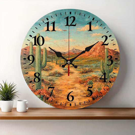 10x10 Decorative Wall Clock  – Ticking Wooden Wall Clock for Living Room or Hallway | Liberty Signs#S1036