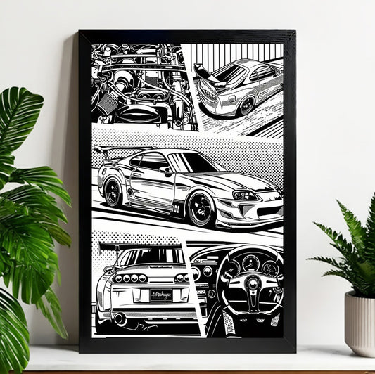 12x18 Neutral Abstract Framed Wall Art – Minimalist Line Art for Office or Studio | Liberty Signs #M3049