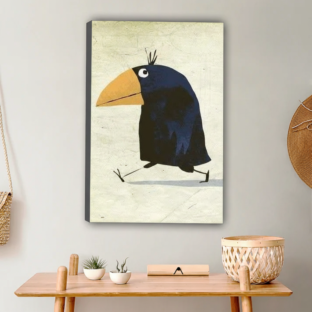 Charming Blackbird Wall Art - Whimsical Bird Print for Modern Homes|Liberty Signs #L631