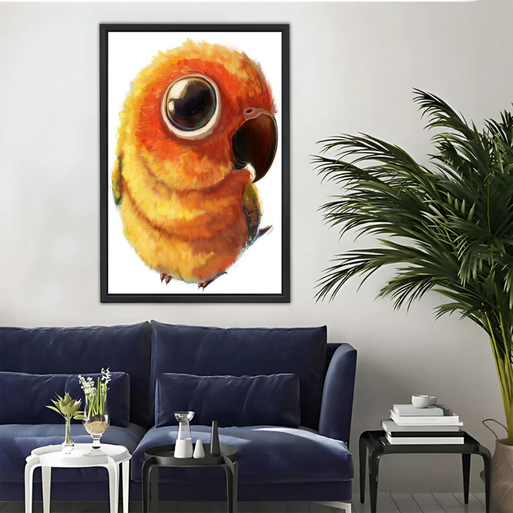 Cute Sun Conure Parrot Print — Colorful Bird Wall Art| Liberty Signs#L938