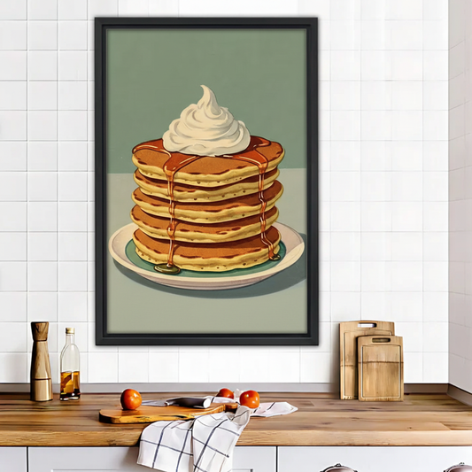 Fluffy Pancake Stack Wall Art - Vintage Kitchen Decor Print|Liberty Signs #L487