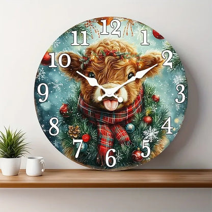 10x10 Decorative Wall Clock  – Ticking Wooden Wall Clock for Living Room or Hallway | Liberty Signs#S1011