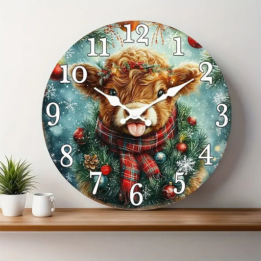 10x10 Decorative Wall Clock  – Ticking Wooden Wall Clock for Living Room or Hallway | Liberty Signs#S1011