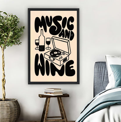 Music and Wine Vinyl Record Wall Art| Liberty Signs #L1525