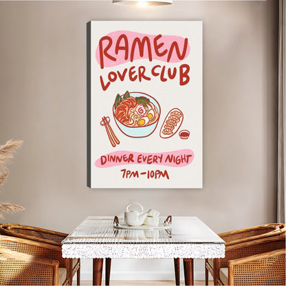 "Ramen Lover Club" Funny Foodie Wall Art Print|Liberty Signs #L833