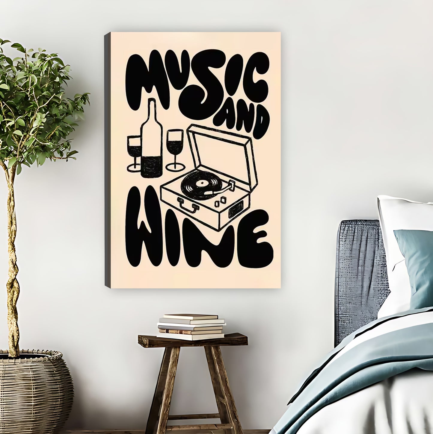 Music and Wine Vinyl Record Wall Art| Liberty Signs #L1525