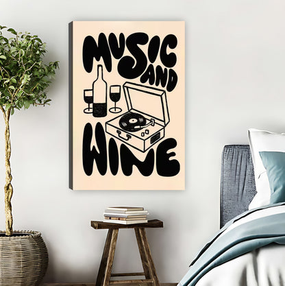 Music and Wine Vinyl Record Wall Art| Liberty Signs #L1525